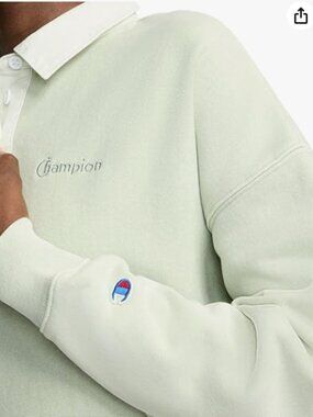 Champion Time Capsule Riley Rugby Shirt Clever Sage Small EUC Sold Out